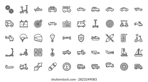 Personal Transport Vector Icon Set