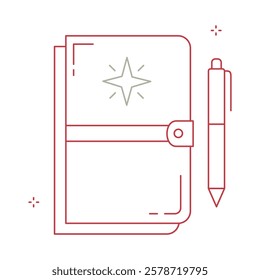 Personal Travel Journal Diary Vector Icon Design