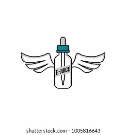 personal vaporizer e-cigarette e-juice liquid wing art vector