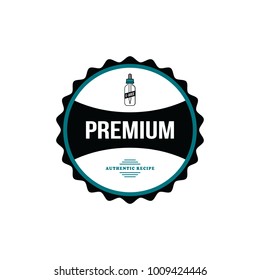 personal vaporizer e-cigarette e-juice liquid label badge vector art set