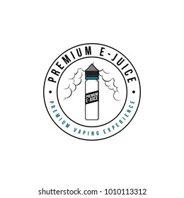 personal vaporizer e-cigarette e-juice liquid label badge vector art