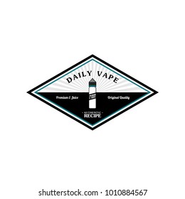 personal vaporizer e-cigarette e-juice liquid label badge vector art