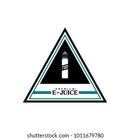 personal vaporizer e-cigarette e-juice liquid label badge vector art