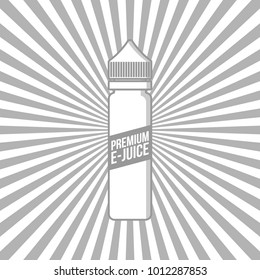 personal vaporizer e-cigarette e-juice liquid plastic bottle spark sunray burst vector art