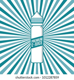 personal vaporizer e-cigarette e-juice liquid plastic bottle spark sunray burst vector art