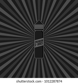 personal vaporizer e-cigarette e-juice liquid plastic bottle spark sunray burst vector art