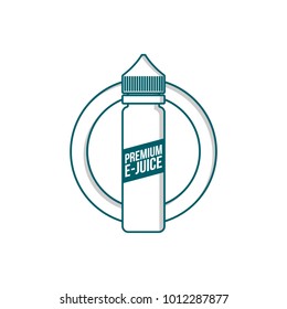 personal vaporizer e-cigarette e-juice liquid plastic bottle vector art
