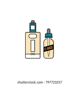 personal vaporizer e-cigarette e-juice liquid vector art