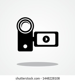 Personal Video Camera Icon with Gray Shadow
