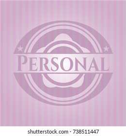 Personal vintage pink emblem