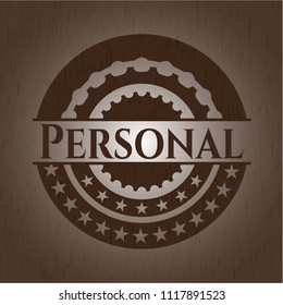 Personal vintage wood emblem