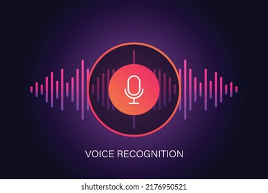 Personal voice assistant icon in flat style. Audio soundwave vector illustration on isolated background. Audio recognition sign business concept.