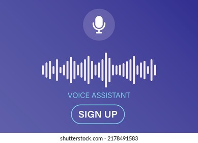 Personal voice assistant icon in flat style. Audio soundwave vector illustration on isolated background. Audio recognition sign business concept.