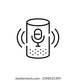Personal voice assistant. Smart speaker. Pixel perfect, editable stroke icon