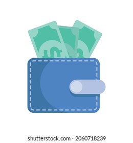 personal wallet flat icon sign vector illustration design eps.10