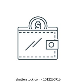 personal wallet icon, wallet icon vector illustration.