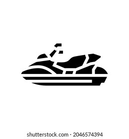 personal watercraft glyph icon vector. personal watercraft sign. isolated contour symbol black illustration