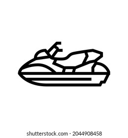 personal watercraft line icon vector. personal watercraft sign. isolated contour symbol black illustration svg