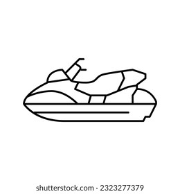 personal watercraft line icon vector. personal watercraft sign. isolated contour symbol black illustration svg