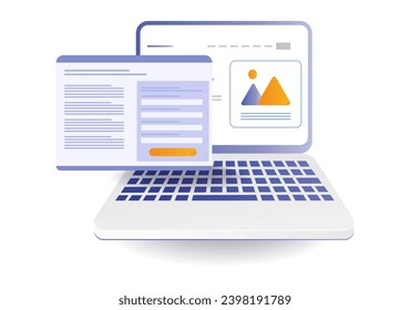 Personal web account internet web application technology illustration concept