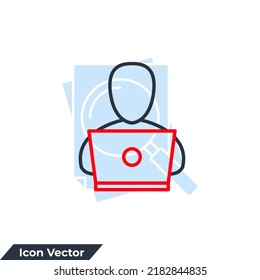 personal web icon logo vector illustration. Personal data security symbol template for graphic and web design collection