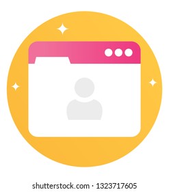 Personal website in flat design 