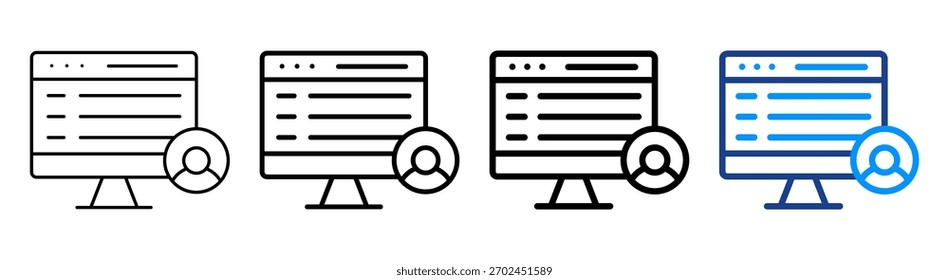 Conjunto de Coleções de Diferentes Estruturas de Tópicos de Ícones de Sites Pessoais