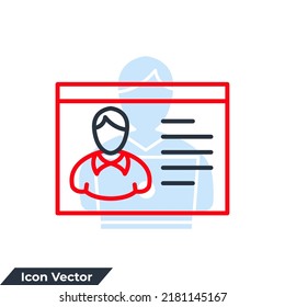 personal website icon logo vector illustration. portfolio symbol template for graphic and web design collection