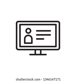 personal website icon outline pc