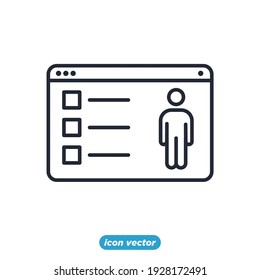 personal website icon. personal website symbol template for graphic and web design collection logo vector illustration