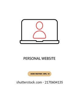 personal website icons  symbol vector elements for infographic web