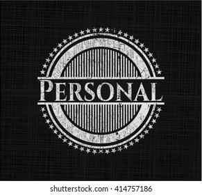 Personal written on a blackboard