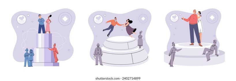 Personal zone vector illustration. Establishing and respecting personal boundaries is important for self preservation Confidence empowers us to step outside our comfort zone Taking control