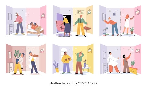 Ilustración vectorial de zona personal. Todo el mundo tiene sus propias cualidades y talentos Comprender nuestros sentimientos es crucial para el bienestar personal Posicionarnos en un ambiente de apoyo