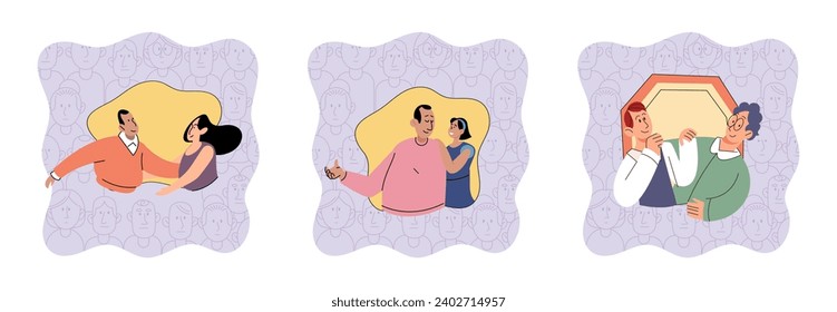 Personal zone vector illustration. Seeking comfort in familiar surroundings is natural Embracing our individuality allows us to shine Our personality shapes our unique identity Recognizing