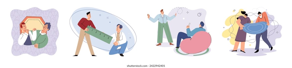 Personal zone vector illustration. Taking control our emotions reduces anxiety and stress Psychology provides insights into personal growth and development Safety measures are in place to keep us