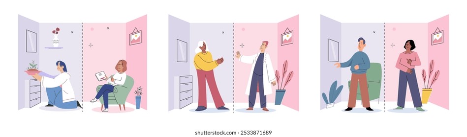 Personal zone vector illustration. Uniqueness is essence our individuality Feeling comfortable and at ease in our personal space is essential for relaxation The personal zone concept explores