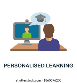 Personalised Learning icon. Simple element from online education collection. Creative Personalised Learning icon for web design, templates, infographics and more