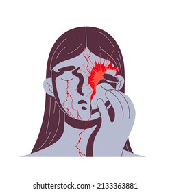 Desglose de personalidad La desintegración de las mujeres con personalidad se enfrenta a rupturas en pedazos.