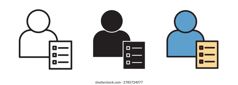 Personality characteristics icon representing human traits, behavior analysis, and self-awareness.