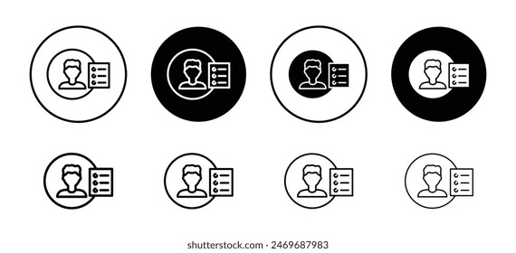 Personality characteristics icon vector set collection for web