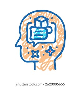 personalidade comportamento do consumidor ícone doodle esboçar vetor. personalidade comportamento do consumidor sinal. símbolo isolado ilustração