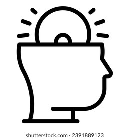 Personality critical thinking icon outline vector. Think mind. Skill human