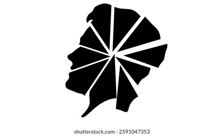 personality destructions, black isolated silhouette