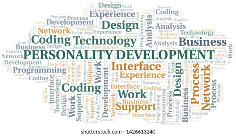 Personality Development word cloud. Wordcloud made with text only.