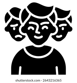 Personality Disorder Icon Element For Design (Elemento De Ícone Para Transtorno De Personalidade Do Design)