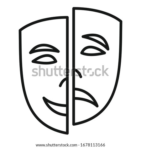 Personality disorder icon. Outline personality disorder vector icon for web design isolated on white background