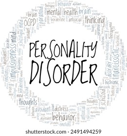 Personality Disorder word cloud conceptual design isolated on white background.