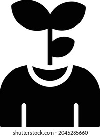 personality growth vector glyph flat icon
