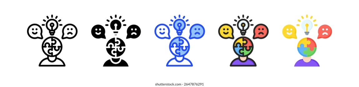 Coleção De Ícones De Personalidade Com Vários Estilos